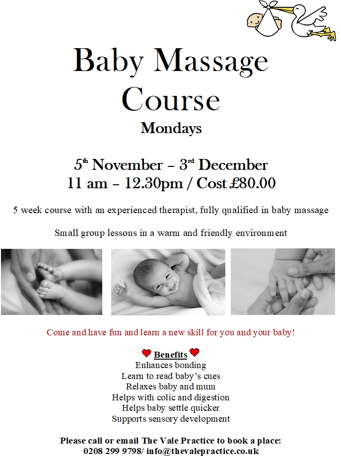 November December baby massage course