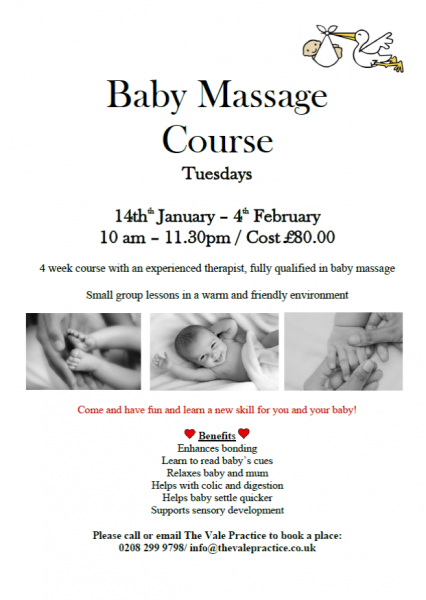 Baby Massage Course Jan-Feb 2020