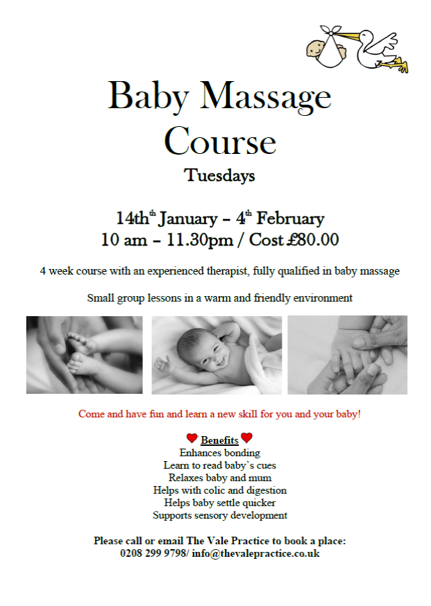 Baby Massage Course JanFeb 2020 The Vale Practice