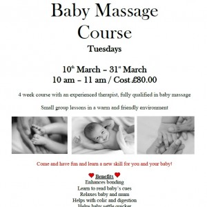 Baby Massage Course March 2020